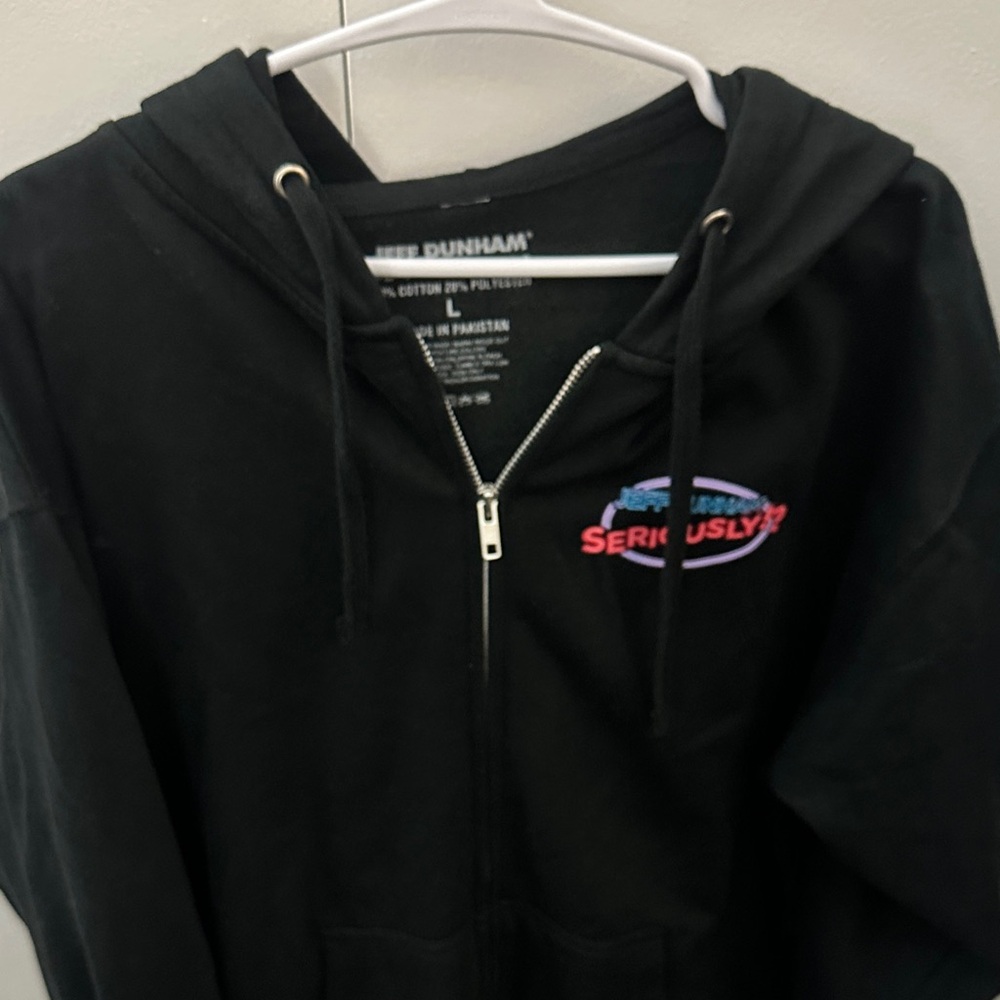 Dunham Black Hoodie with Colorful Embroidery